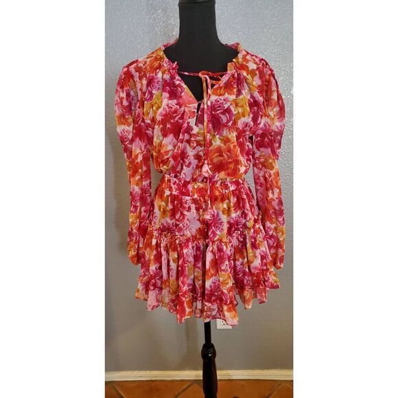 MISA Los Angeles Clementine Ruffled Floral Mini Dress - Picture 8 of 16